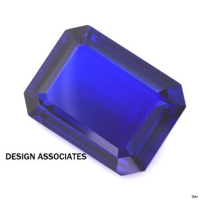 MAN MADE ROYAL BLUE SPINEL 14X12  MM EMERALD CUT OUTSTANDING COLOR AAA