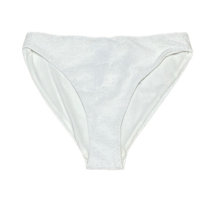 Skin Womens Size XS Swimwear Bikini Bottoms White Textured Hi Cut Style NWT