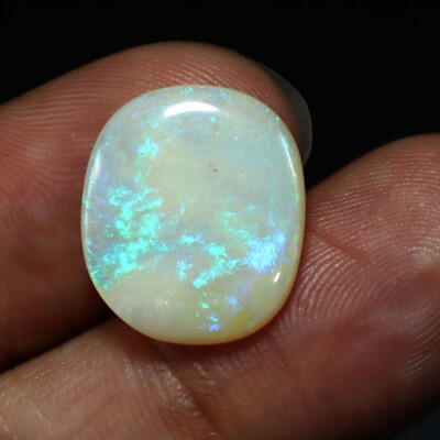 5.00 Carat Natural Australian Opal Smooth Cabochon Loose Gemstone 17X14X3MM