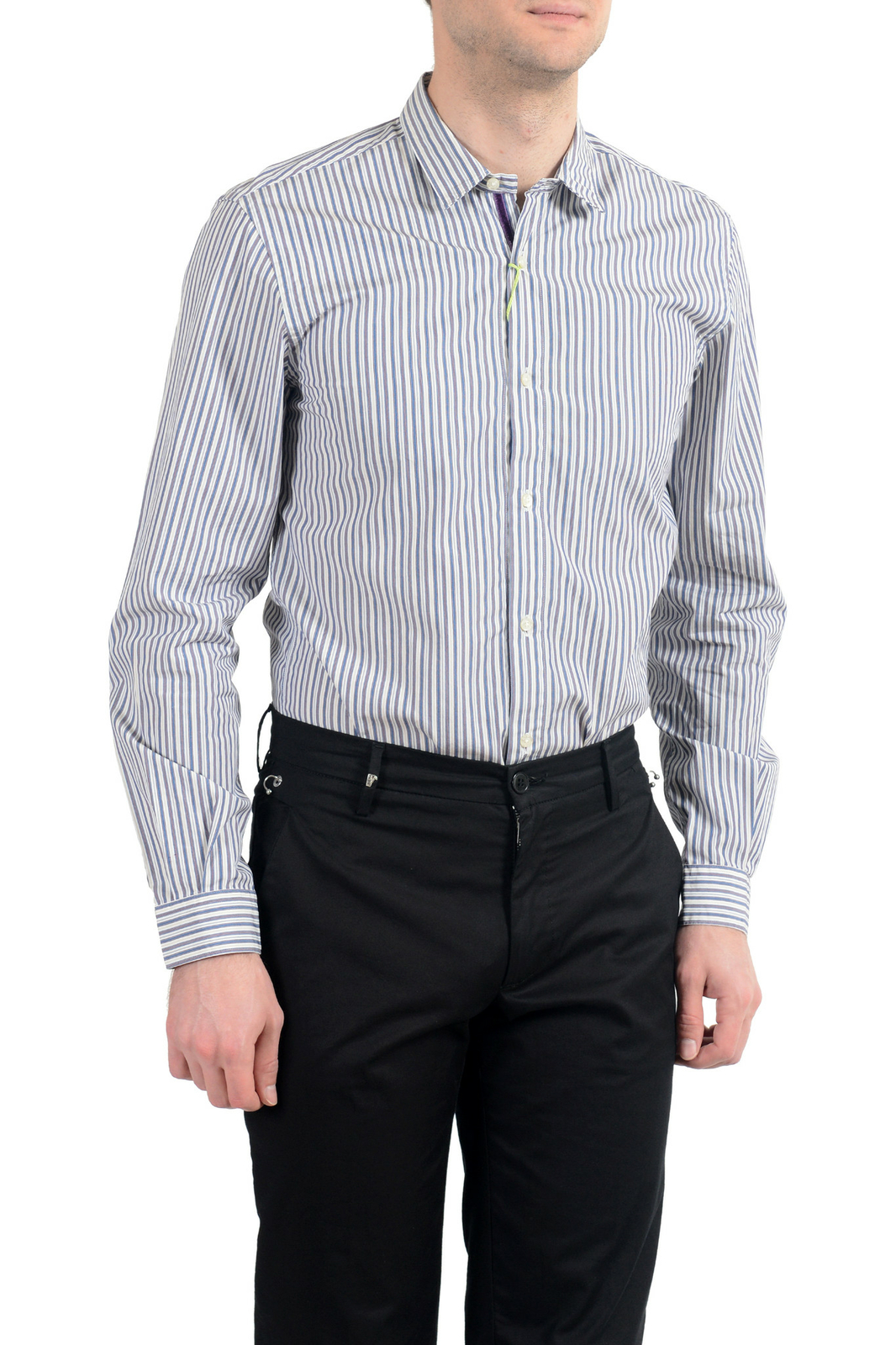 Chemise Homme Etro à Rayures Multicolores - Manches Longues - Taille Col 15.5, Manche 17.5 - Neuf
