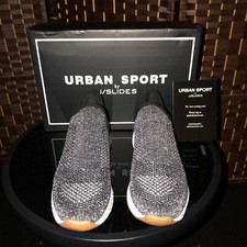J/Slides Urban Sport Tiger BlkPewter Metallic Slip On, sneakers Sz 8 NIB
