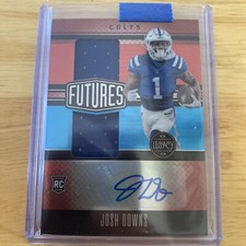 JOSH DOWNS 2023 PANINI LEGACY FUTURES RPA ROOKIE AUTO PATCH RUBY SP#/100 COLTS