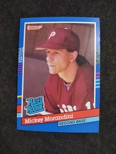 1991 Donruss Mickey Morandini Baseball Card Rated Rookie #44 Phillies. rookie card picture
