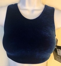 GK ELITE JAZZ DANCE CHEER ADULT SMALL ROYAL VELVET TANK CROP TOP Sz AS NWT 