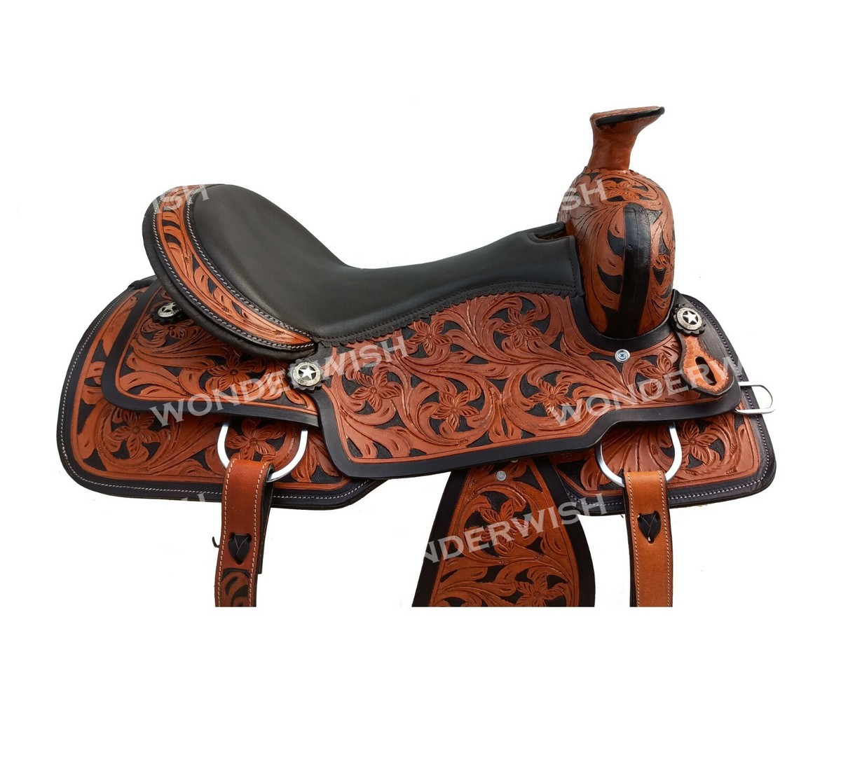 Selle de cheval Western Barrel Equestrian Leather Racing Premium Tack Selle de cheval Western Barrel Equestrian Leather Racing Premium Tack