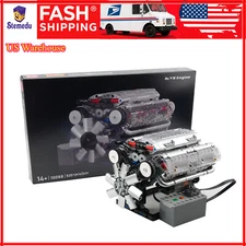 Mould King V8 Engine Model Building Kits 535+ Piece Advanced MOC Engineering Set