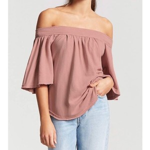 forever 21 pink off the shoulder top