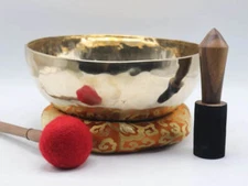 14 inch Tibetan singing bowl handmade in Nepal, yoga bowl for meditation, Chakra