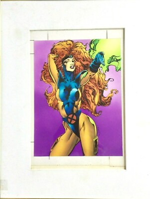 RARE DARK PHOENIX / JEAN GRAY COLOR PRODUCTION ART CELL MARVEL