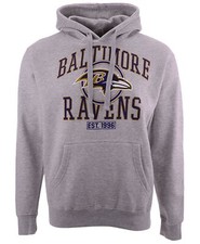 Baltimore Ravens Size 2X-Large Hooded Sweatshirt Front Pouch Pocket - Gray