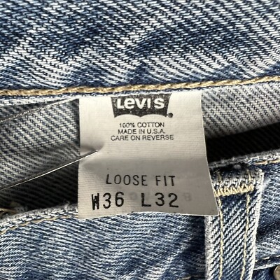 Vintage Levis L2 Jeans Mens 36x32 Blue Denim White Tab Made Vintage Levis L2 Jeans Mens 36x32 Blue Denim White Tab Made