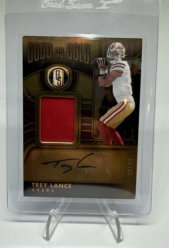 TREY LANCE PATCH AUTO #/49 2022 Good as Gold Standard GOG-TLA SF 49ers 