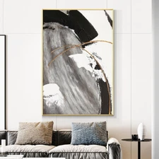 Oil Painting On Canvas Black Handmade Modern Wall Art Pictures For Living Room