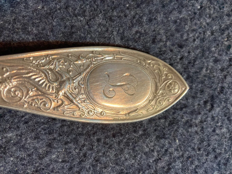 GORHAM WHITING Arabesco Esterlina 8 3/8 PULGADAS GRANDE TODO CUCHARÓN SIMPLEMENTE BUENO Foto 3 de 4