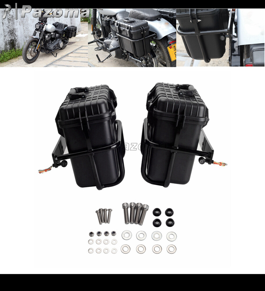 Motorcycle Side Case Toolbox Storage Side Box Side Case w/ Turn