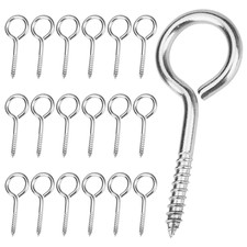 2.5 Inches Eye Hooks Screw - 18 Pcs Stainless Steel Heavy Duty Eye Bolts Scre