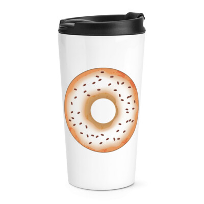 Kaffee glasiert Donut Donut Reisebecher Tasse Essen lustig Thermobecher