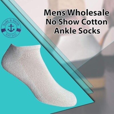 Mens Wholesale Bulk No Show Ankle Socks, Big And Tall Cotton Sport