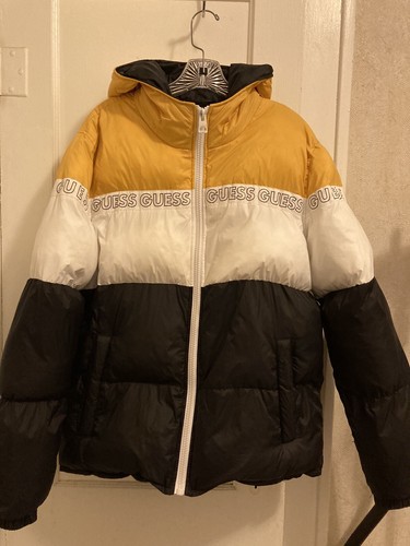 guess coat yellow