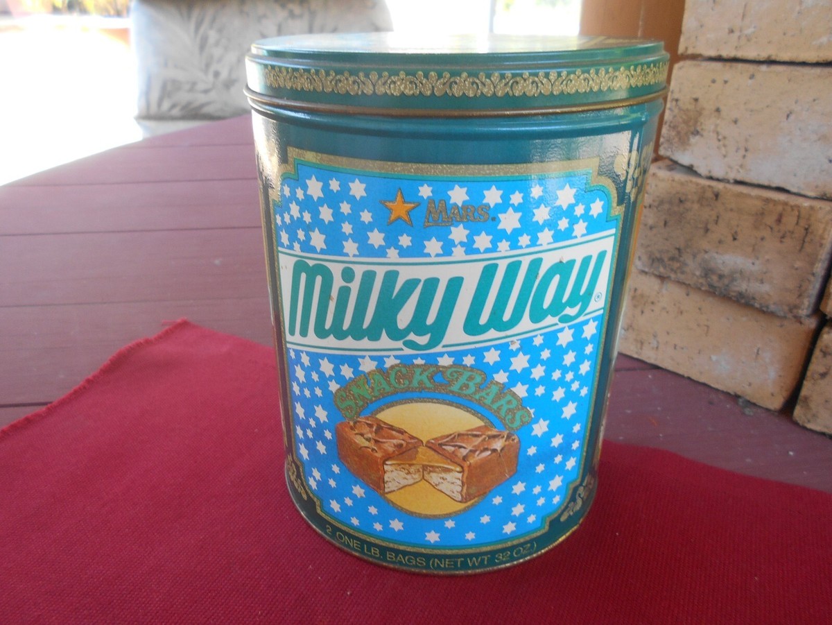 Vintage RARE 80s Mars Milky Way Candy Bar Collectible 32oz Metal