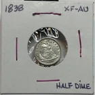 1838 No Drapery / Small Stars Liberty Seated Half-Dime, XF-AU - Beautiful Coin