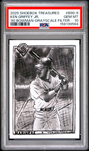 Ken Griffey Jr. [Grayscale Filter] #B90-9 2025 Topps Shoebox Treasures 1990 Bowman card