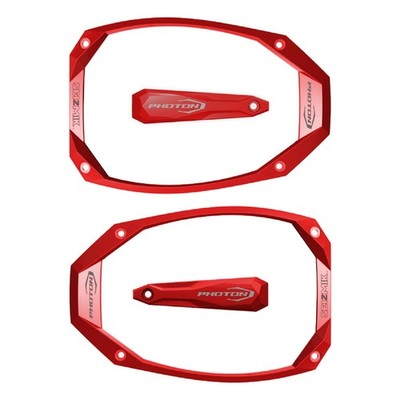 Seizmik Photon Cast Aluminum Side View Mirrors Bezel Trim Kit | Red