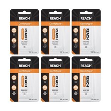 1 or 6 Reach Dentotape Unflavored Extra Thick Waxed Tape 100 Yards Dental Floss
