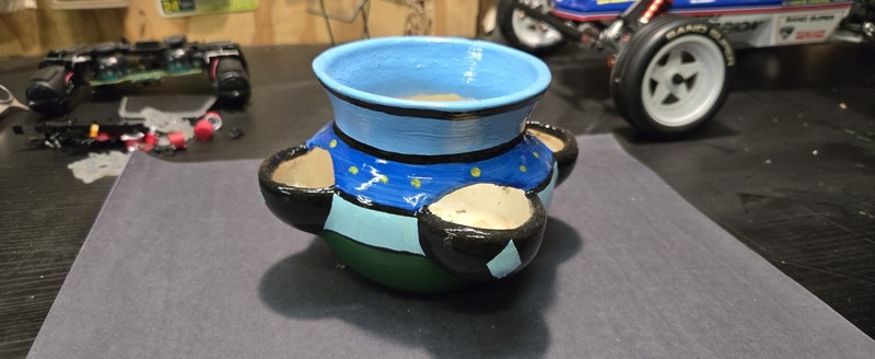 Hand Painted Succulent Planter/pot