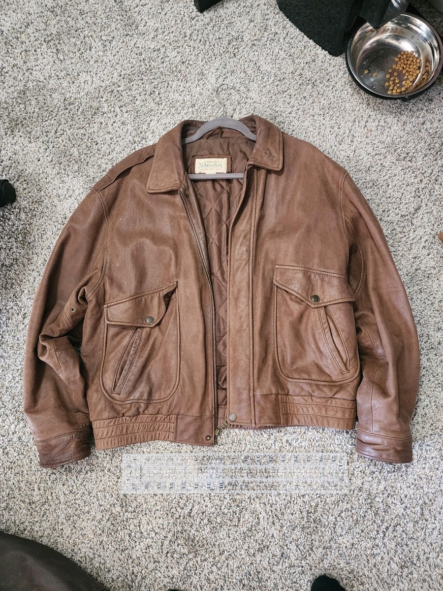 St. John's Bay Brown Leather Jacket Men's L/G | eBay