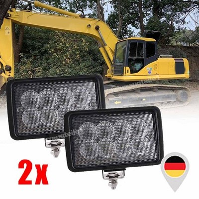 2PCS Rechteck LED Arbeitsleuchte für Komatsu Bagger PC200-7 PC300-7 PC400-7