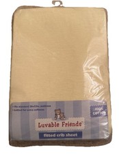 Luvable Friends Baby Fitted Crib Sheet, Yellow Solid, One Size 100 Cotton