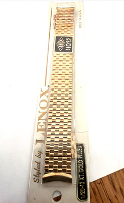 Vintage Lenox Watch Band Made in USA 1/20-12KT Gold Filled