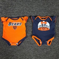 Chicago Bears One Piece Set Baby Girls 6/9 Months NFL Football Team Snap Bottom