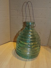 ANCIEN PIÈGE À GUÊPE EN VERRE 21 cm haut