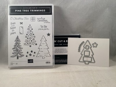 PINE TREE TRIMMINGS Stamp Set & Dies Stampin Up O Christmas Tree Christmas 2605