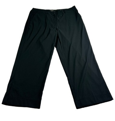 Nike Golf Tour Capri Pants Womens 12 Black Dri Fit Stretch Slash Pockets Active