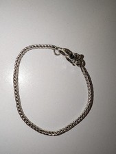 Trollbeads Silber Armband 20cm  Fuchsschwanzkette mit Verschluss Schleifenperlen