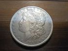 1889 Morgan Dollar, $1, XF-AU, SILVER, (S5)