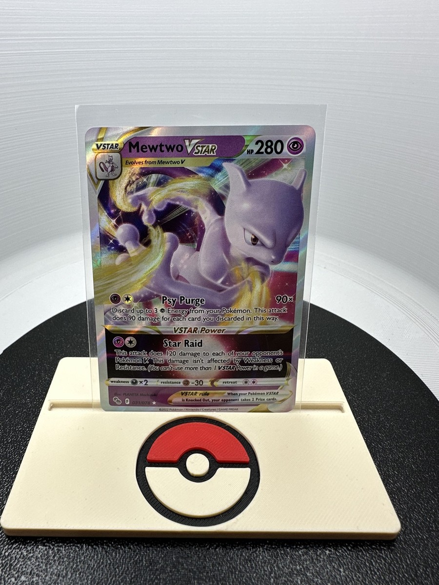 mewtwo vstar 031 078 pokemon go ultra rare card 2022 Pokemon Go Mewtwo VSTAR 031/078 Holo main image 1