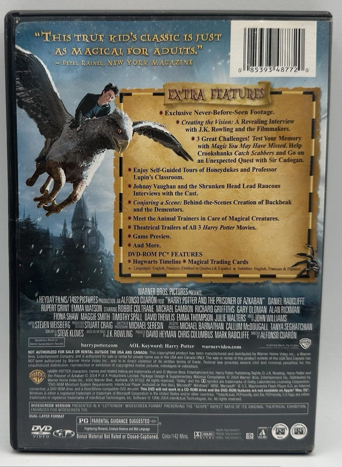 Harry Potter and the Prisoner of Azkaban DVD 2-Disc Widescreen Daniel Radcliffe - Image 2 of 3