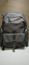 Carter's 15" Gray Polyester Backpack Diaper Bag Insulated Pocket Zip-Around