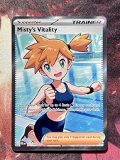 Misty's Vitality Holofoil Full Art Trainer 111/084 Pitch Black Pokemon NM 💧