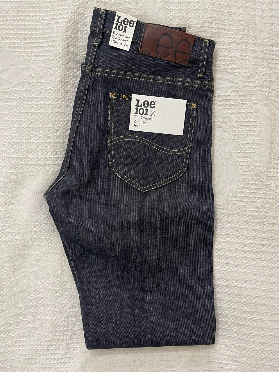 Lee 101 Z W32L34 Lot 49 Selvedge Rigid Jeans Regular Fit Made in Italy image 2