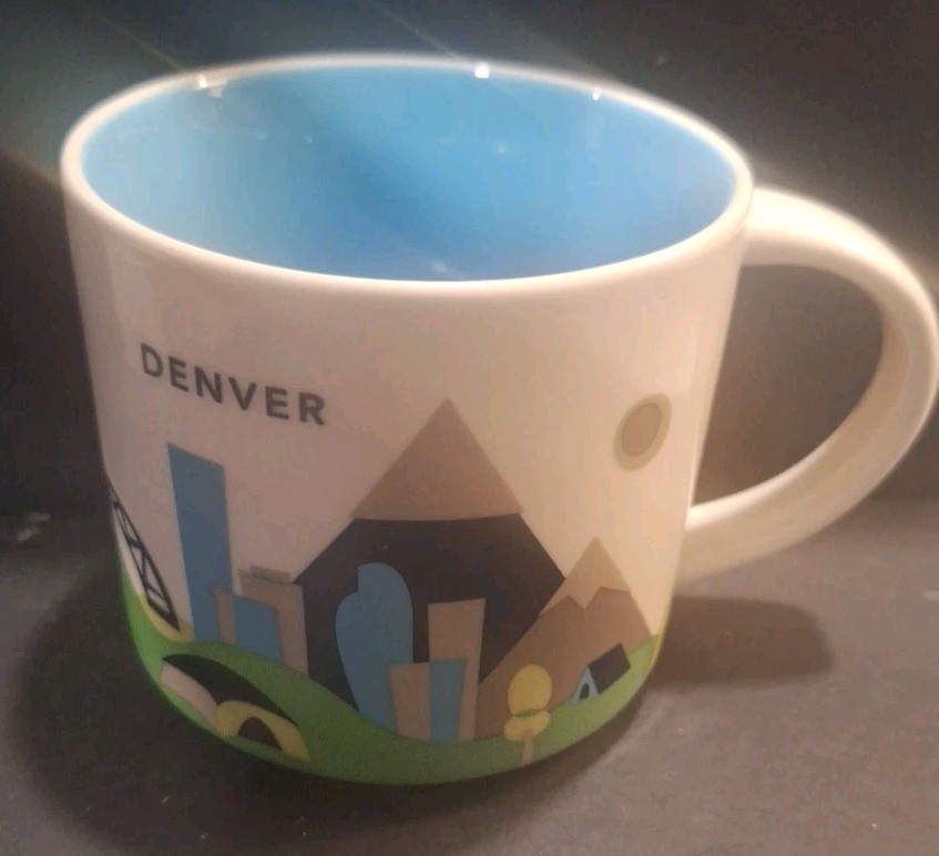 2015 Starbucks Denver, Colorado YOU ARE HERE Collection 14 oz Coffee Mug