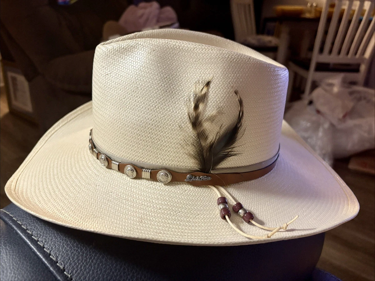 Cowboy Hat Men's Straw 7 1/8 Size for sale | eBay