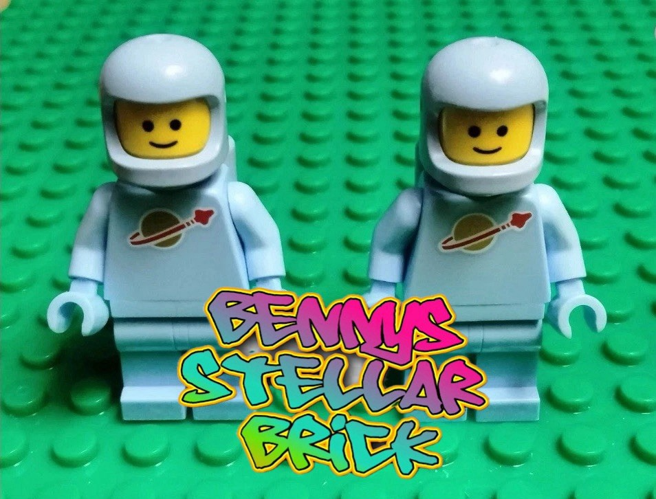 LEGO Classic Spaceman Light Blue Space Helmet and Tank Lot Of