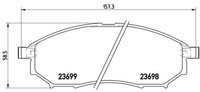 Brembo Bremsbelagsatz Scheibenbremse Prime P 56 058 FüR Nissan Renault Infiniti