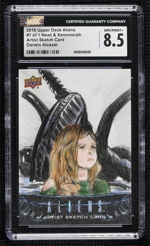 2018 Upper Deck Aliens Movie 1/1 Darwin Alcazar #SKT CGC 8.5 Auto Sketch p1l