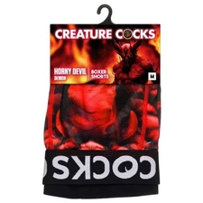 XR Brands Creature Cocks Underwear Horny Devil Medium, New